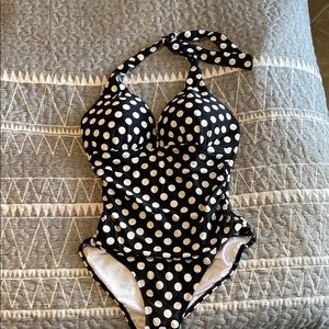 Lauren Ralph Lauren One-Piece Halter Swimsuit